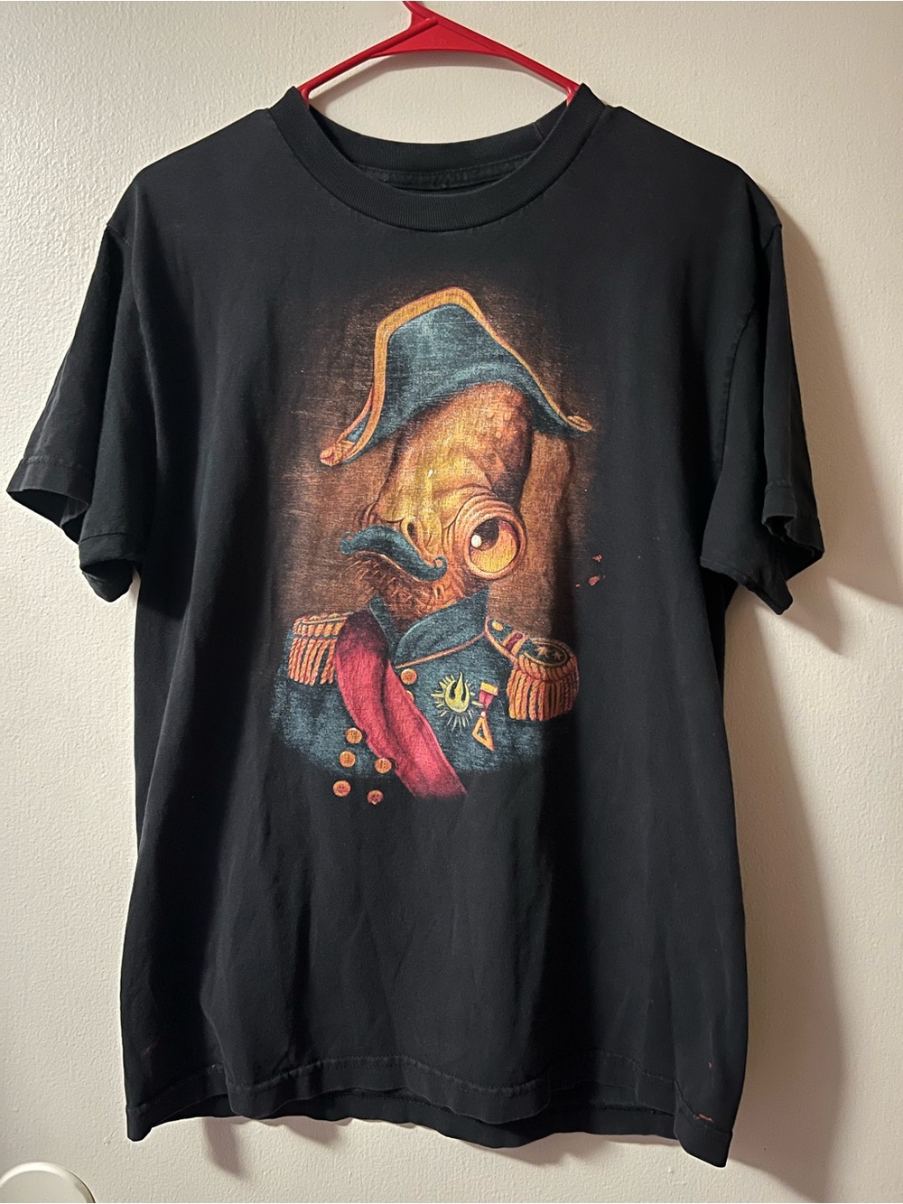 Star Wars Black Short Sleeve Tee with Multicolor Admiral Graphic Men’s Medium